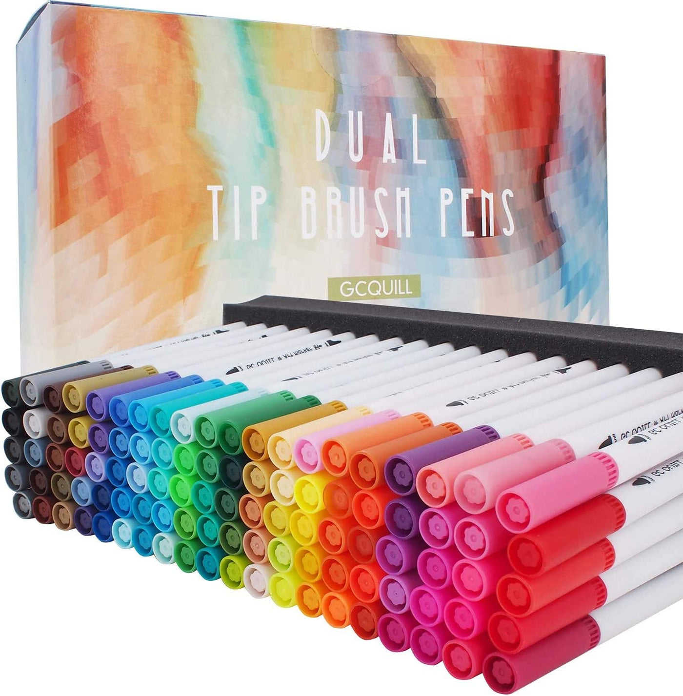 100 Colours Dual Tip Pen Set, Art Markers, Fineliner Pens for Kid Adul –  hhhouu