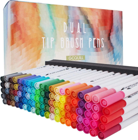Markers for Adult Coloring Books: 100 Colors Coloring Markers Dual
