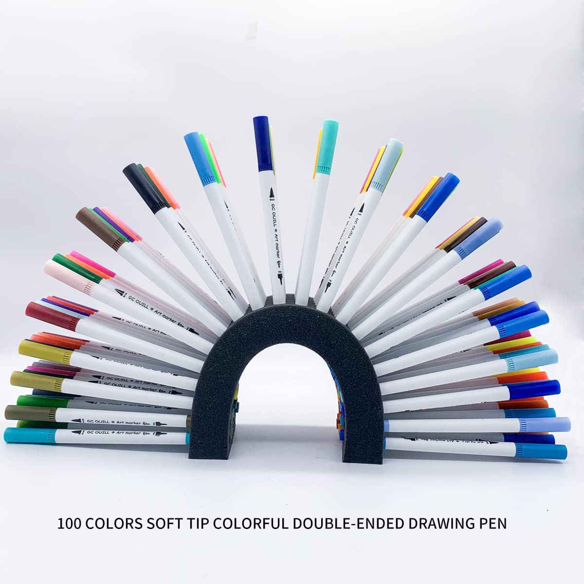 hhhouu 36 Colors Dual Brush Pen Set, Felt Tip Art Pens Brush Tip Markers  for Adult Coloring Drawing Bullet Journals Planners Hand Lettering