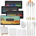 36 Colours Acrylic Paint Set 12ml x36 Tubes with Paint Brushes, Palette Knives,Canvas, Easel, for Artist Paint on GC-APK36