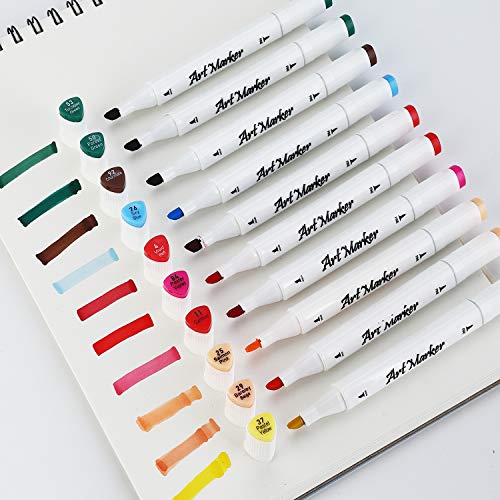 chfine 100 Colors Artist Markers Dual Tip Pens, Fine Tip Coloring Mark —  CHIMIYA