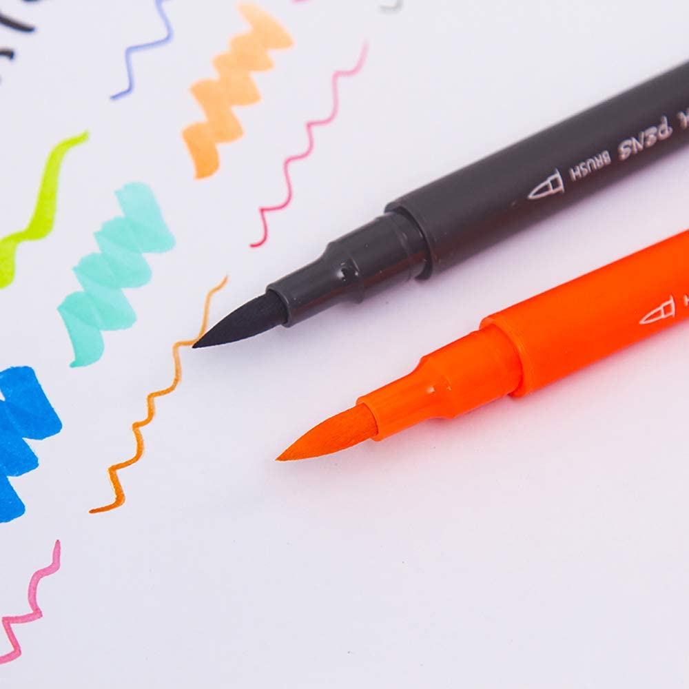 Dual Brush Tip Markers, Brush Pens Calligraphy