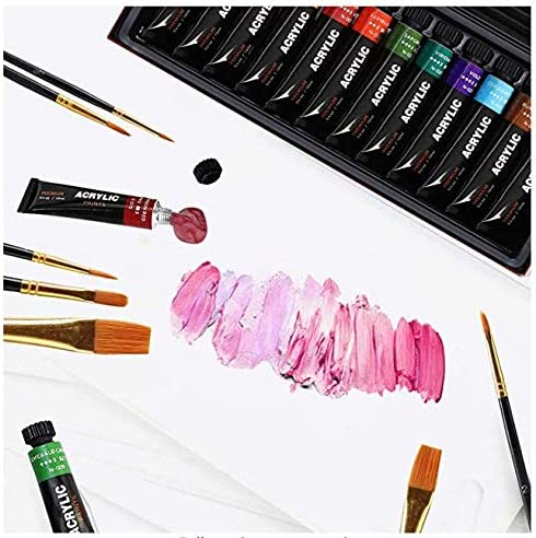 Acrylic Paint Set, 48 Colors (2 oz/Bottle) with 12 Art Brushes, Art  Supplies for Painting Canvas, Wood, Ceramic & Fabric, Rich Pigments Lasting  Quality for Beginners, Students & Professional Artist - Yahoo Shopping