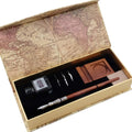Calligraphy Pen Set-Handcrafted Wooden Dip Pen with 3 nibs, black ink, bottle and pen holder LL-58