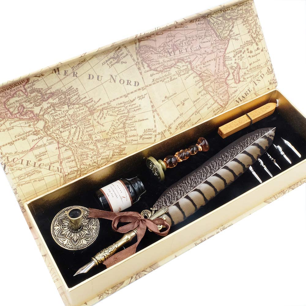 Calligraphy Pen Set- Luxury Dip pen Quill Pen and Ink Set with