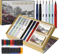 Calligraphy Pen Set, 7 Calligraphy Fountain Pens with Different Nibs and 40 Ink Cartridges, Calligraphy Set for Beginners- MU-09
