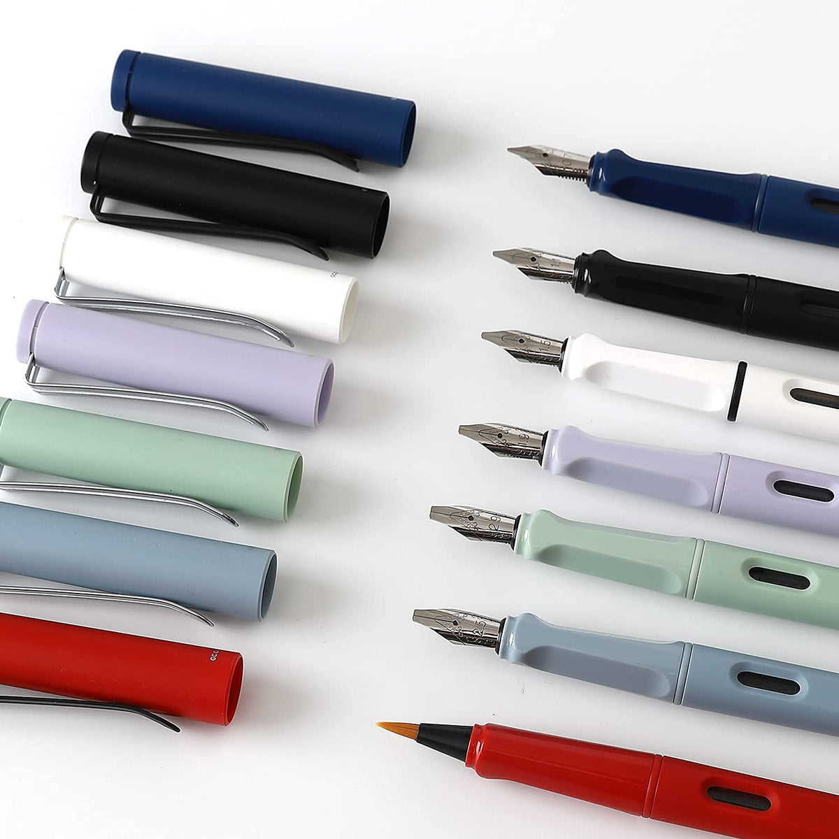Calligraphy Pen Set, 7 Calligraphy Fountain Pens with Different Nibs and 40 Ink Cartridges, Calligraphy Set for Beginners- MU-09