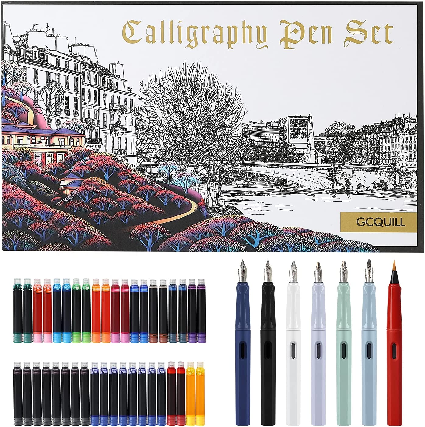 Calligraphy Pens Set 64pcs - Calligraphy Fountain Pen Set with 3 Fount –  hhhouu