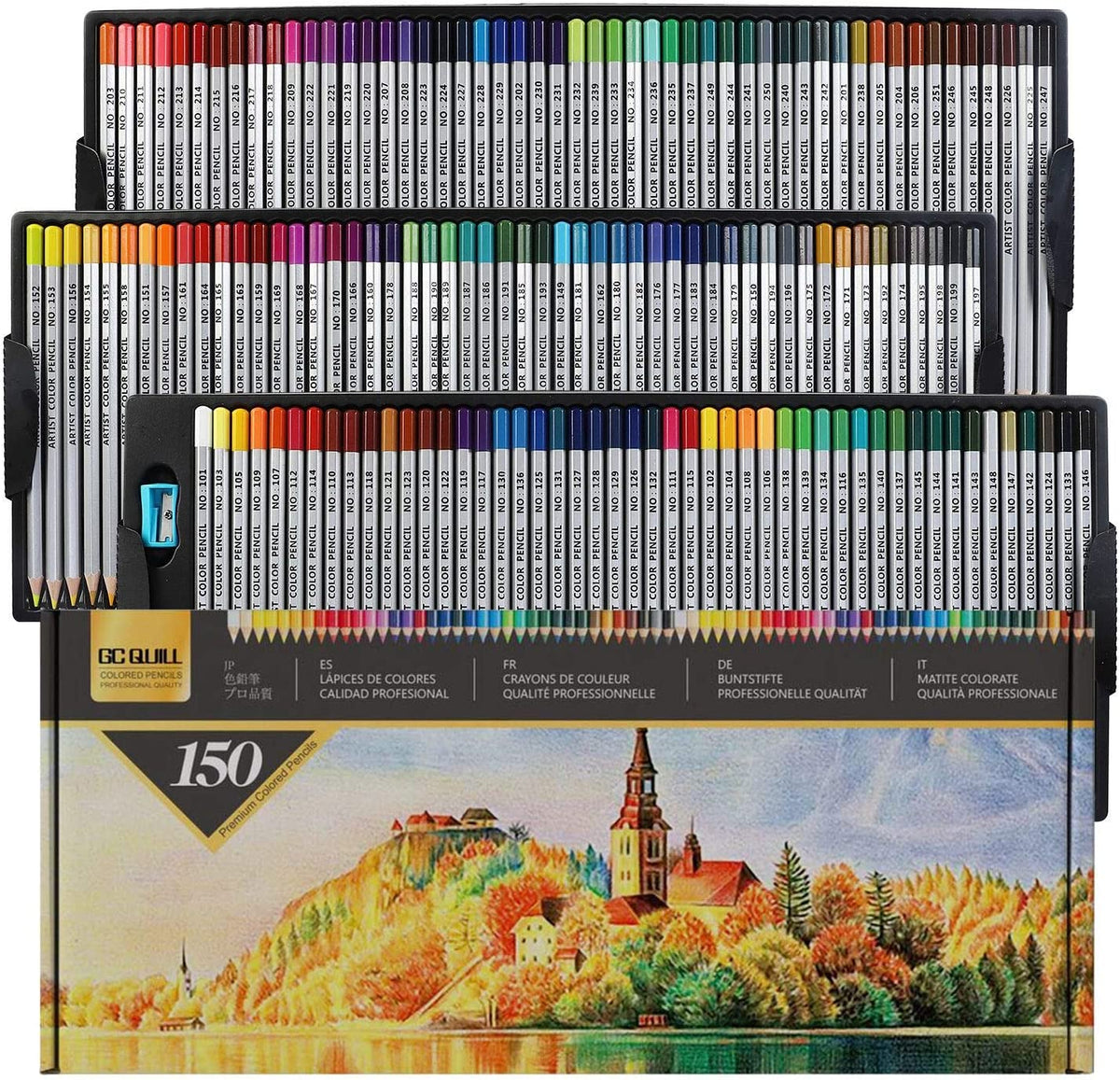 Colouring Pencils-150 Colored Pencils Drawing Set- Art Pencils for Colouring, Drawing, Sketching, Shading, Blending-for Adults, Children, Professional Artists GC-CP-150