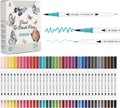 Colouring Pens- 36 Colours Felt Tip Pens - Watercolour Brush Pens for Art Colouring, Drawing, Bullet Journal, Suitable for Children and Adults GC-36W
