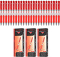 Gel Ink Pens - 0.5mm Retractable Red Ink Gel Pen - 24 Counts Medium Point - Refillable, Quick-Drying, No Smearing and Smudging for Journaling, Writing, Office Use GC-GPR24