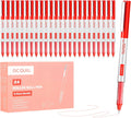Red Rollerball Pens, Pack of 24, 0.5mm Red Liquid Ink Pens for Bullet Journaling, Fine Point Rollerball, Office Supplies for Writing, Taking Notes & Sketching RD24