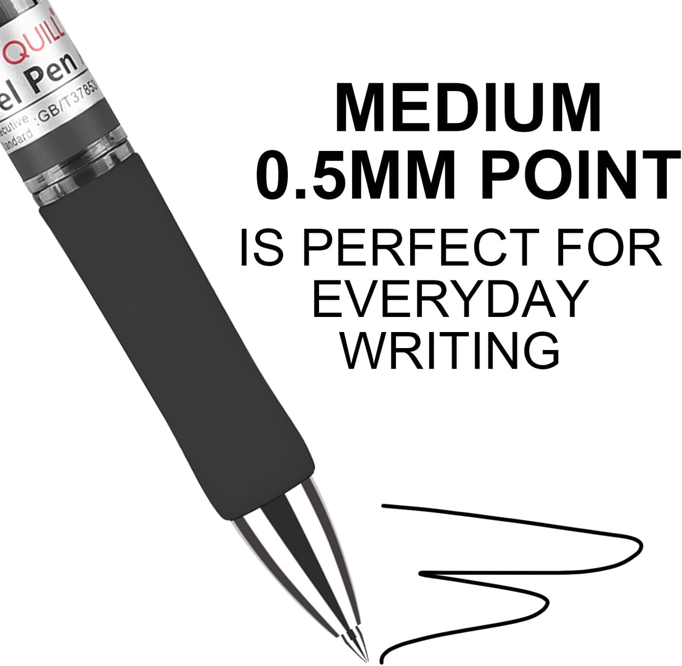 Gel Pen Large Capacity Ball Gel Pen Fine Point (0.5 Mm) Black/Red