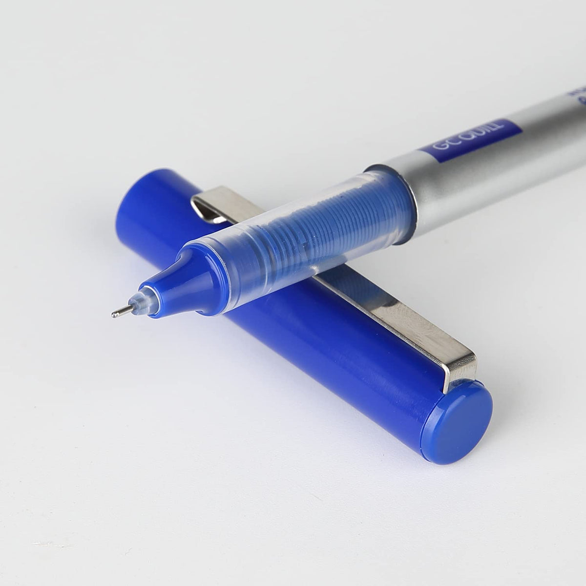 Rollerball Pens - 24 Pcs Blue Liquid Ink Pen - 0.5mm Rollerball Pen for Writing, Note-taking, Journalling GC-RB-BL24